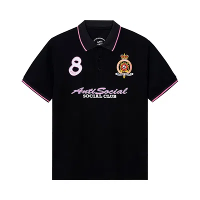Pre-owned Anti Social Social Club Monegasque Polo Shirt 'black' | Men's Size S