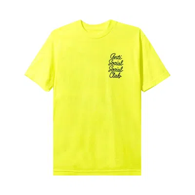 Pre-owned Anti Social Social Club Options Tee 'neon Yellow' | Men's Size S
