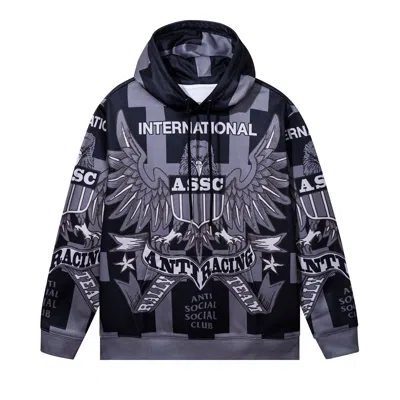 Pre-owned Anti Social Social Club Overanxious Hoodie 'black/grey' In Multi-color
