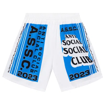 Pre-owned Anti Social Social Club Pack Your Things Short 'white/blue' | Multi-color | Men's Size Xl