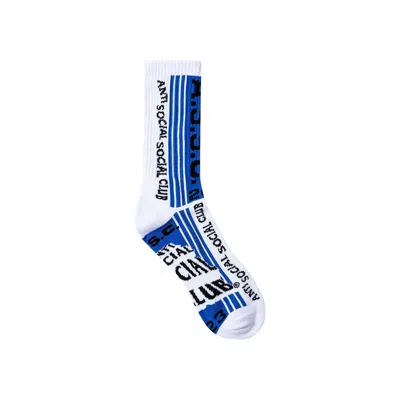 Pre-owned Anti Social Social Club Pack Your Things Socks 'white/blue' | Men's Size L