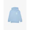 Anti Social Social Club Mind Games Branded Cotton-jersey Hoody 3-1 In Blue