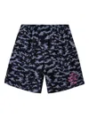 Anti Social Social Club Pixel Camo Shorts In Blue