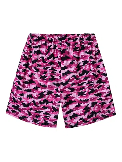Anti Social Social Club Pixel Camo Shorts In Black