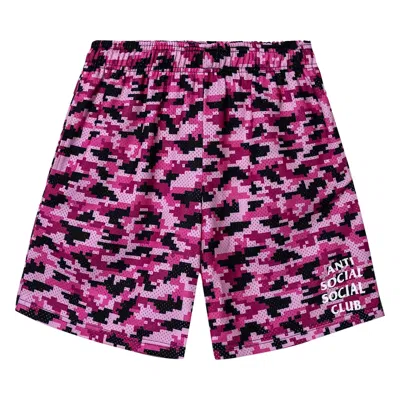 Pre-owned Anti Social Social Club Pixel Camo Shorts 'pink' | Men's Size M