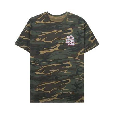 Pre-owned Anti Social Social Club Popcorn Tee 'camo' | Green | Men's Size L