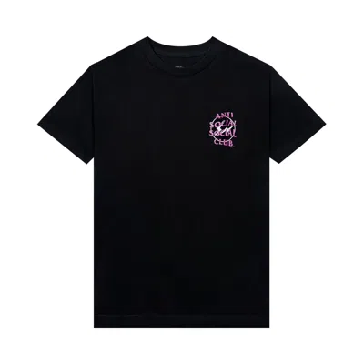 Pre-owned Anti Social Social Club Precious Petals Tee 'black/pink'