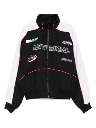 Anti Social Social Club Racing Track Jacket In Black