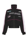Anti Social Social Club Racing Track Jacket In Black