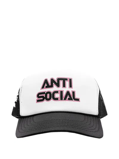 Anti Social Social Club Racing Trucker Cap In White