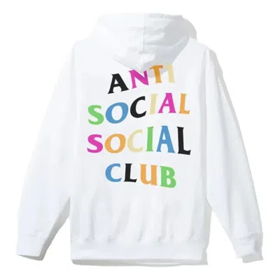 Anti Social Social Club Rainbow Logo Hoodie 'white'
