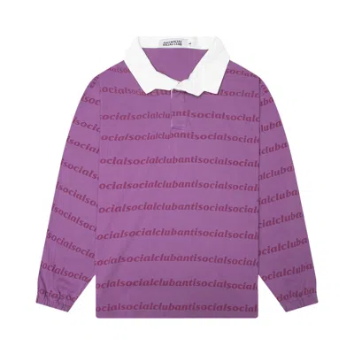 Pre-owned Anti Social Social Club Run On Polo 'purple' | Men's Size L