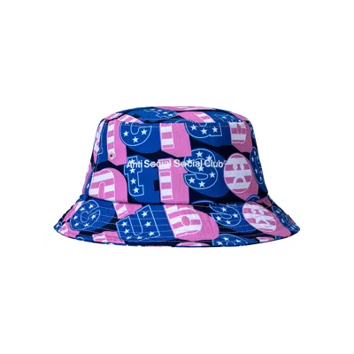 Pre-owned Anti Social Social Club Sign Me Up Bucket Cap 'multicolor' In Multi-color