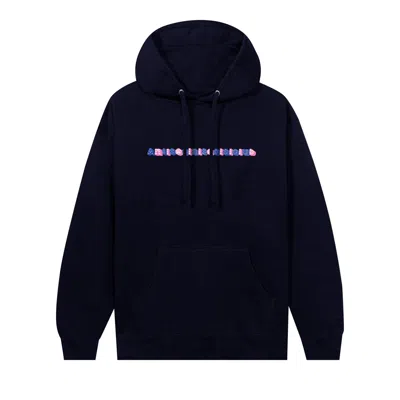 Pre-owned Anti Social Social Club Sign Me Up Hoodie 'navy' In Blue