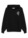 Anti Social Social Club Mens Kkotch Flower-print Relaxed-fit Cotton-jersey Hoody Black