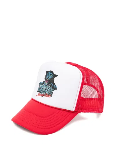 Anti Social Social Club Snow Cat Cap In Red