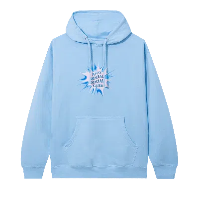 Pre-owned Anti Social Social Club Stunned Hoodie 'blue'