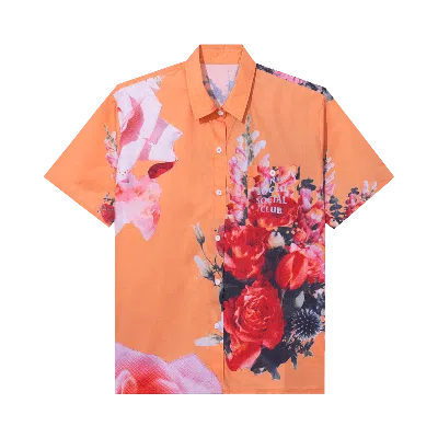Pre-owned Anti Social Social Club Summers Over Button Up 'orange'
