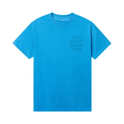 Pre-owned Anti Social Social Club Tonal Mind Games Tee 'neon Blue' | Men's Size Xl