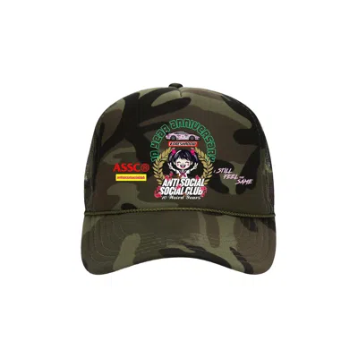 Pre-owned Anti Social Social Club Weird Years Trucker Hat 'camo' | Multi-color | Men's Size Onesize