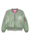 Anti Social Social Club Mens Welcome To The Club Logo-print Woven Bomber Jacket Olive Xl