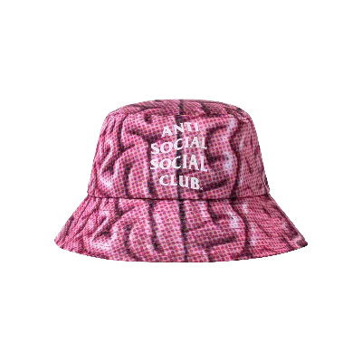 Pre-owned Anti Social Social Club When The Mind Games Are Done Bucket Cap 'multicolor' In Pink