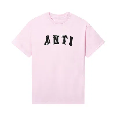 Pre-owned Anti Social Social Club X 2 Tone Anti College Tee 'light Pink' | Men's Size Xl