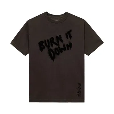Pre-owned Anti Social Social Club X 2 Tone Burn It Down Tee 'brown'