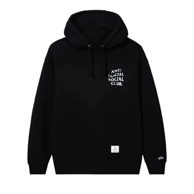 Pre-owned Anti Social Social Club X Alpha Essential Hoodie 'black'