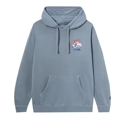 Pre-owned Anti Social Social Club X Case Study Flag Hoodie 'blue' | Men's Size L