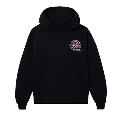 Pre-owned Anti Social Social Club X Fragment Bolt Hoodie 'black/pink'