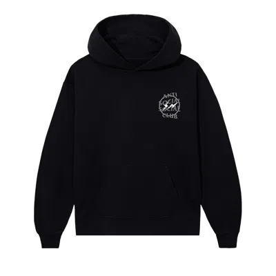 Pre-owned Anti Social Social Club X Fragment Design Half Tone Logo Hoodie 'black/grey'
