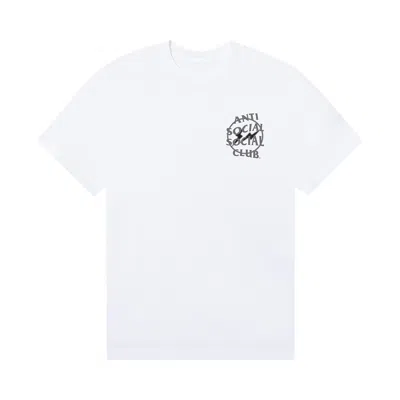 Pre-owned Anti Social Social Club X Fragment Design Half Tone Logo Tee 'white/grey'
