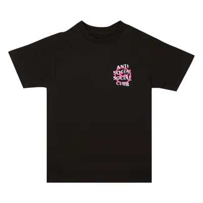 Pre-owned Anti Social Social Club X Fragment Design Pink Bolt Tee 'black'
