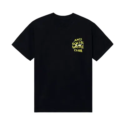 Pre-owned Anti Social Social Club X Fragment Half Tone Tee 'black/yellow'