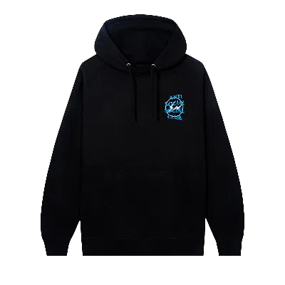 Pre-owned Anti Social Social Club X Fragment Precious Petals Hoodie 'black/blue'