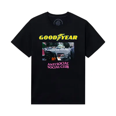 Pre-owned Anti Social Social Club X Goodyear Catch The Feeling Tee 'black' | Men's Size L