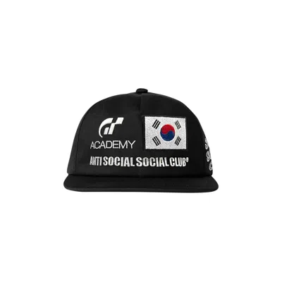 Pre-owned Anti Social Social Club X Gran Turismo Flag Cap 'black'