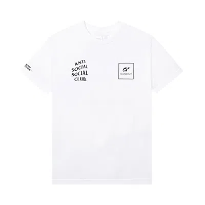 Pre-owned Anti Social Social Club X Gran Turismo Flag Tee 'white'