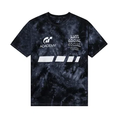 Pre-owned Anti Social Social Club X Gran Turismo Tie-dye Tee 'black' | Men's Size Xl