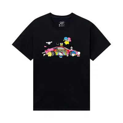 Pre-owned Anti Social Social Club X Hello Kitty Racing Tee 'black' | Men's Size M