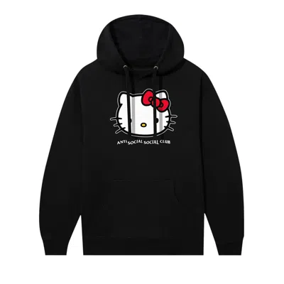 Pre-owned Anti Social Social Club X Hello Kitty Weird Hoodie 'black' | Men's Size L