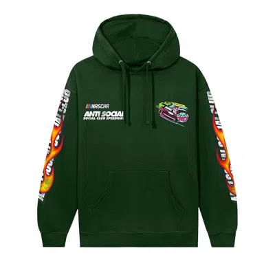 Pre-owned Anti Social Social Club X Nascar Daytona Hoodie 'green' | Men's Size Xl