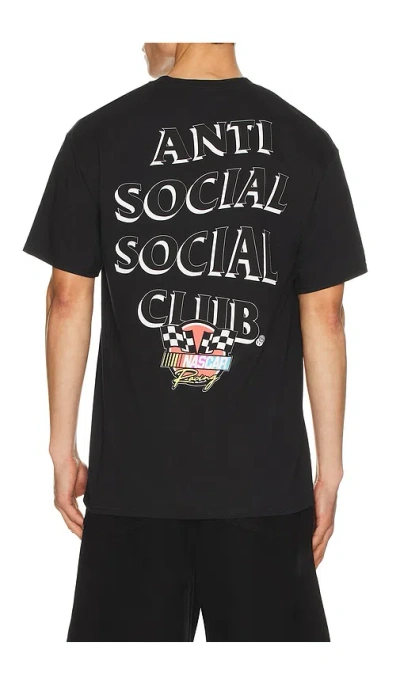 Anti Social Social Club X Nascar Motorsport Tee In Black
