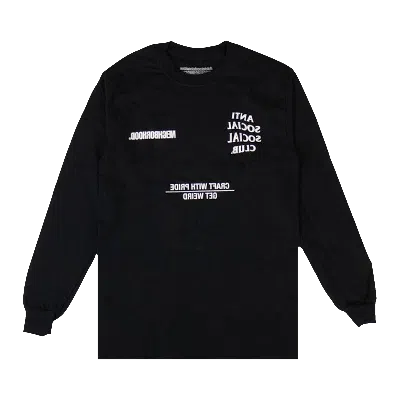 Pre-owned Anti Social Social Club X Neighborhood Long-sleeve T-shirt 'black'