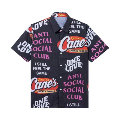 Pre-owned Anti Social Social Club X Raising Canes Trademark Button Up 'black' | Men's Size Xxl