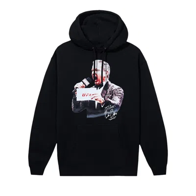 Pre-owned Anti Social Social Club X Ufc Bruce Buffer Hoodie 'black' | Men's Size L