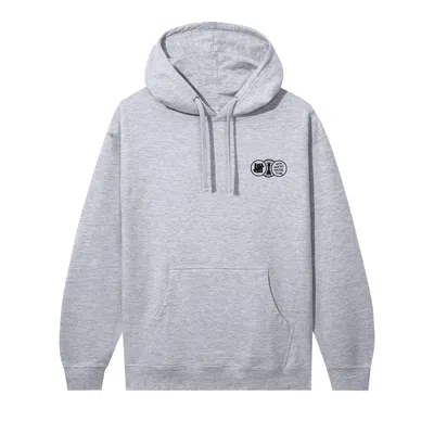 Pre-owned Anti Social Social Club X Undefeated Position Hoodie 'athletic Heather' | Grey | Men's Size L
