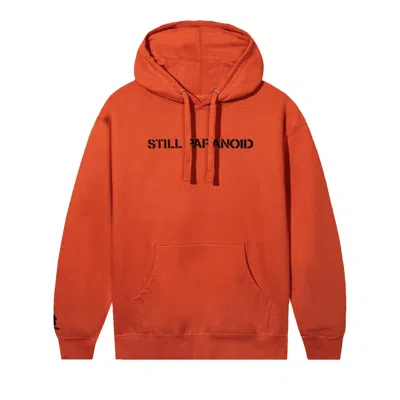 Pre-owned Anti Social Social Club X Undefeated Still Paranoid Hoodie 'orange' | Men's Size Xxl