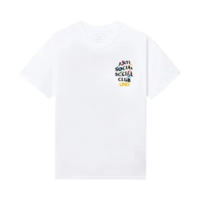 Pre-owned Anti Social Social Club X Uno Draw Two Tee 'white' | Men's Size L
